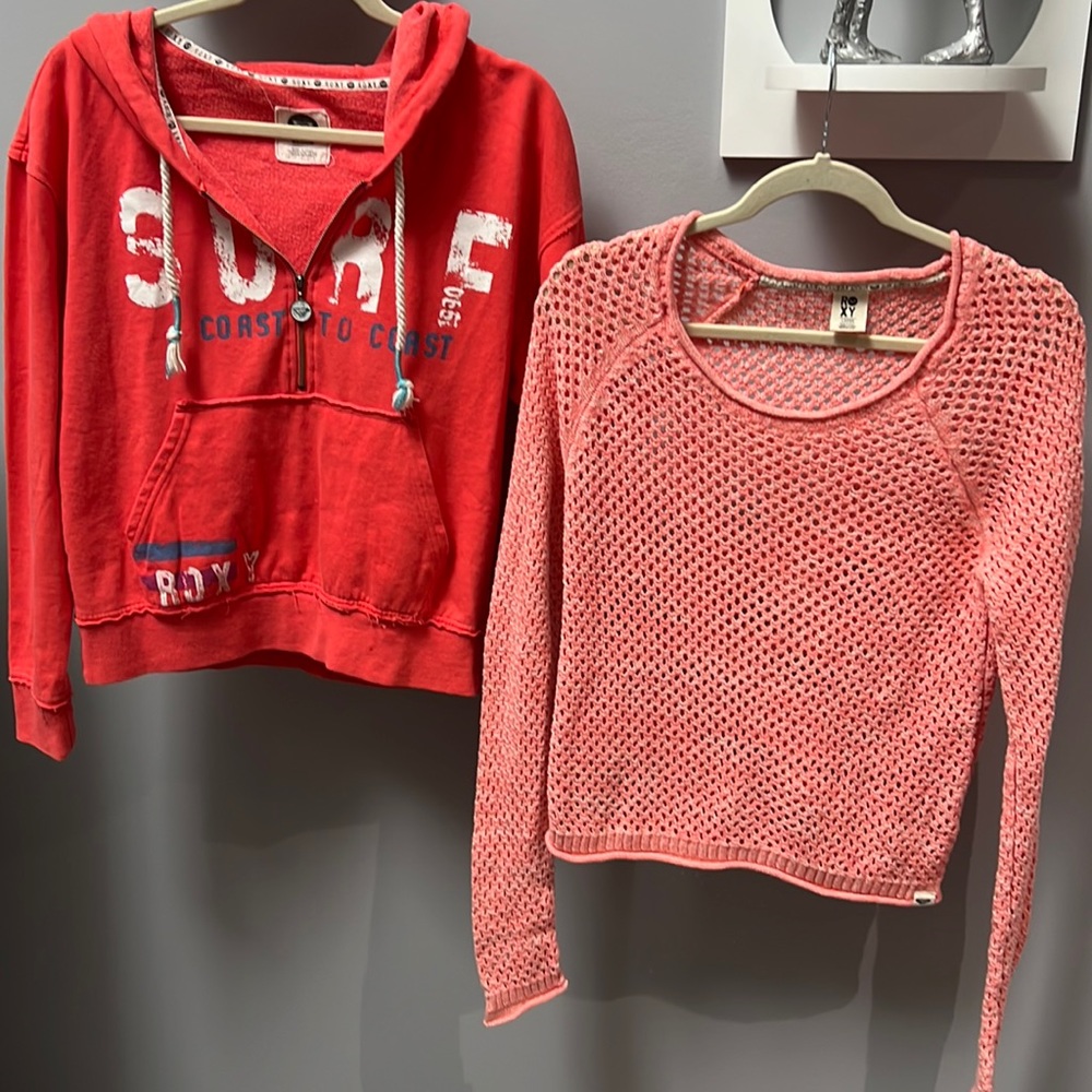 Roxy 1/2 zip and cable knit sweater